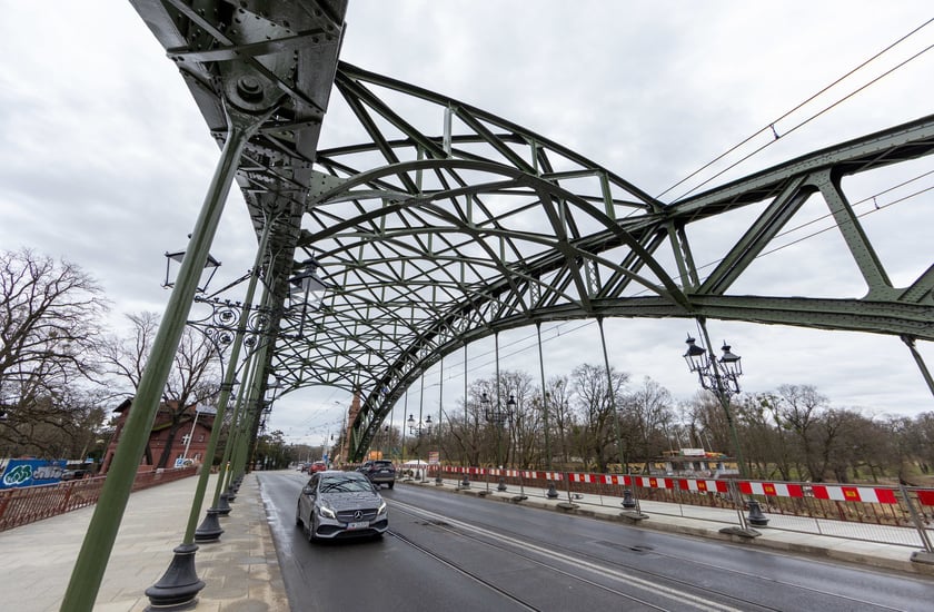 Remontowany mosty Zwierzyniecki, luty 2024