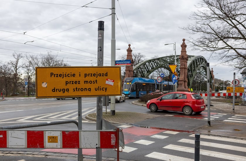 Remontowany mosty Zwierzyniecki, luty 2024