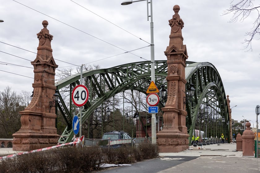 Remontowany mosty Zwierzyniecki, luty 2024