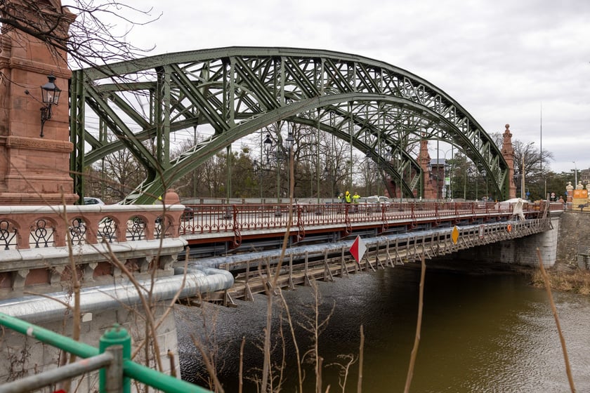 Remontowany mosty Zwierzyniecki, luty 2024