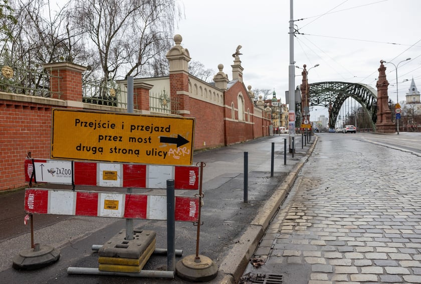 Remontowany mosty Zwierzyniecki, luty 2024