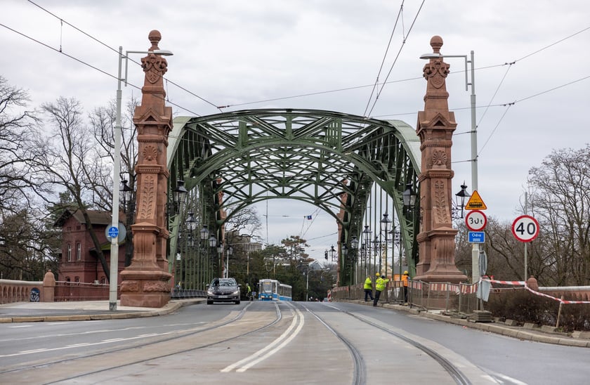 Remontowany mosty Zwierzyniecki, luty 2024