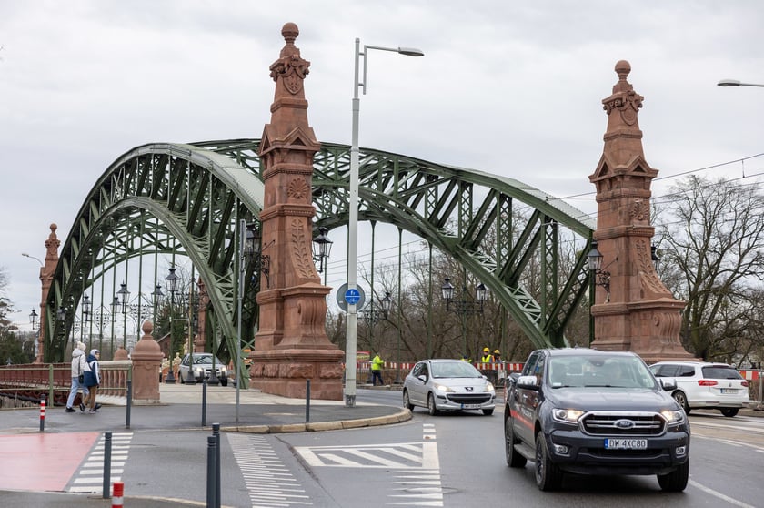 Remontowany mosty Zwierzyniecki, luty 2024