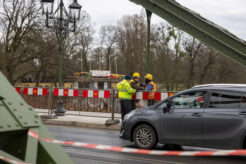 Remontowany mosty Zwierzyniecki, luty 2024