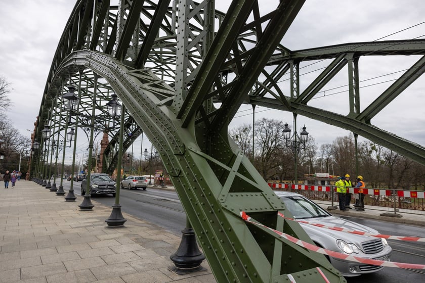 Remontowany mosty Zwierzyniecki, luty 2024