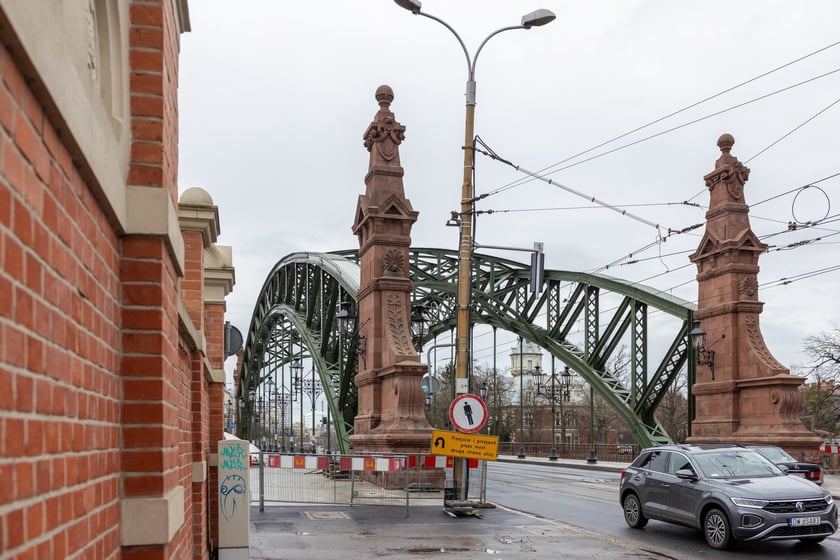 Remontowany mosty Zwierzyniecki, luty 2024