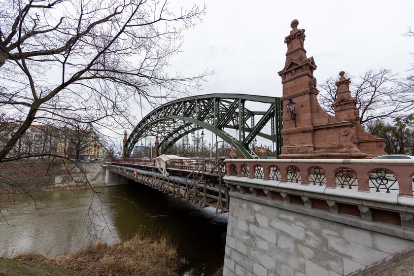 Remontowany mosty Zwierzyniecki, luty 2024