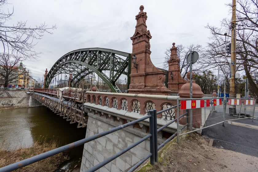 Remontowany mosty Zwierzyniecki, luty 2024
