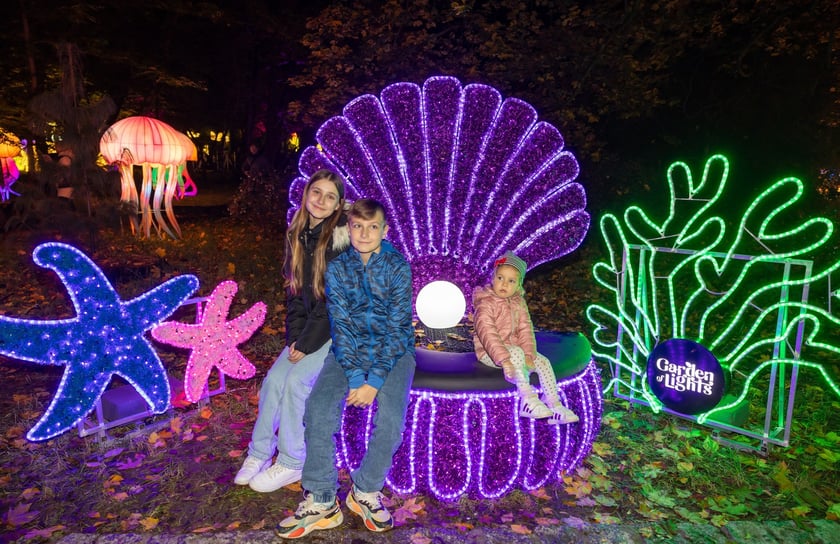 Wystawa Garden of Lights "Dzika Afryka" w zoo Wrocław