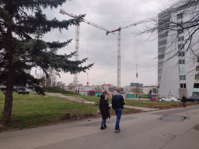 Budowa biurowc&oacute;w Swobodna Spot, marzec 2024