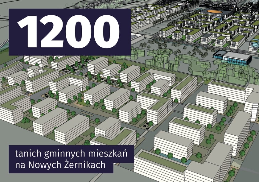 Powiększ obraz: <p>1200 tanich gminnych mieszkań na Nowych Żernikach - wizualizacja</p>