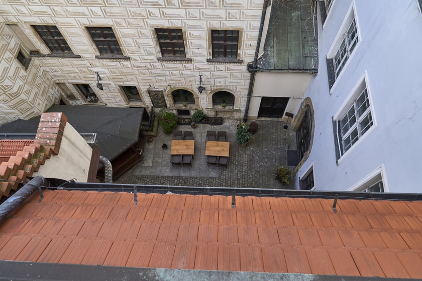 Widok na Rynek i okolice z kamienicy Pod Złotym Słońcem