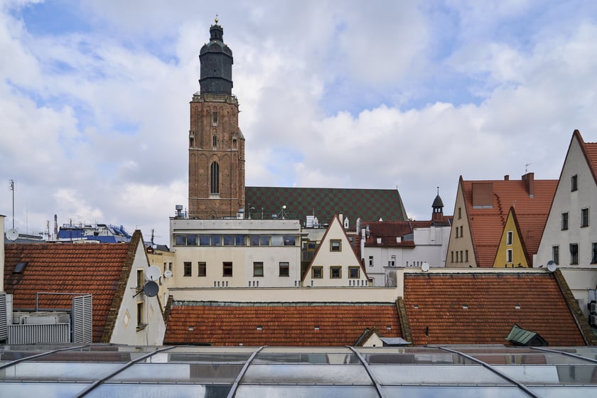 Widok na Rynek i okolice z kamienicy Pod Złotym Słońcem