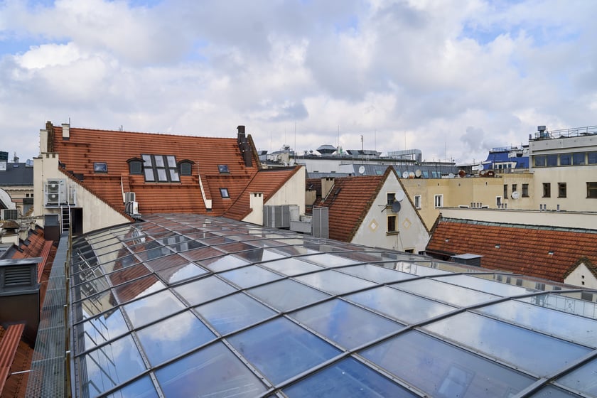Widok na Rynek i okolice z kamienicy Pod Złotym Słońcem