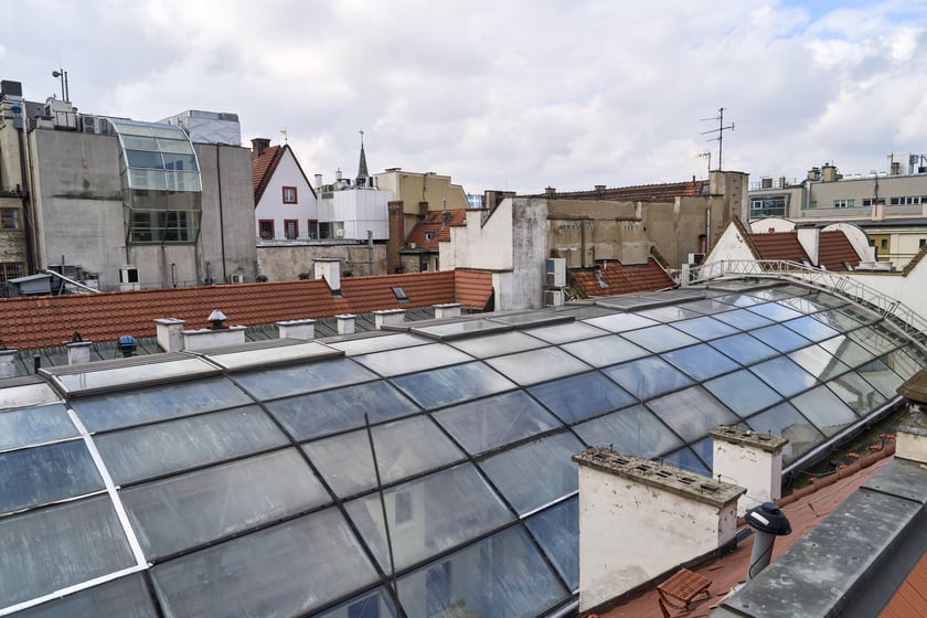 Widok na Rynek i okolice z kamienicy Pod Złotym Słońcem
