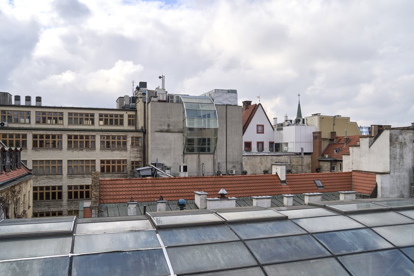 Widok na Rynek i okolice z kamienicy Pod Złotym Słońcem