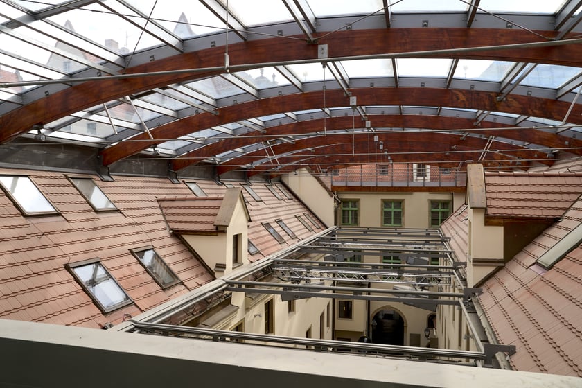 Widok na Rynek i okolice z kamienicy Pod Złotym Słońcem