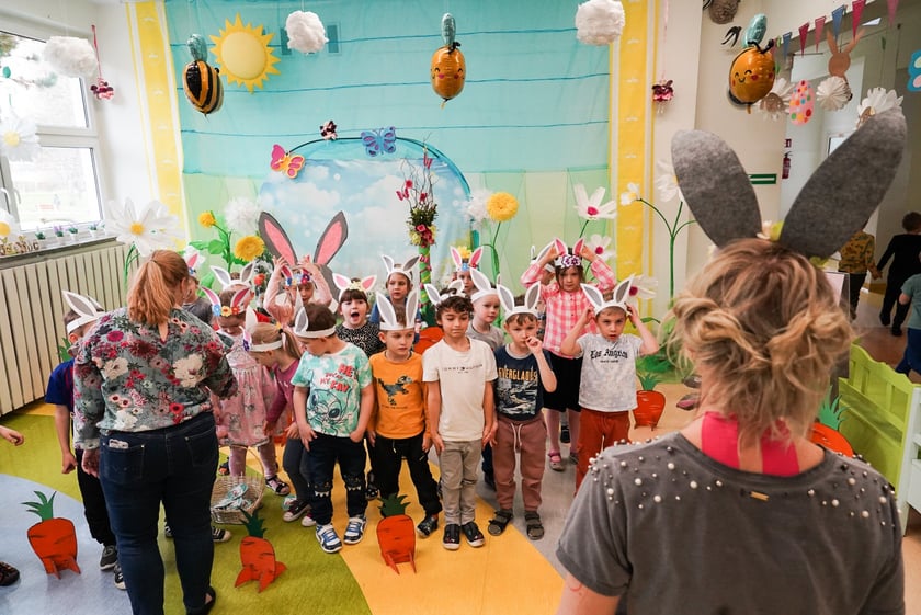 Spotkanie z Zajączkiem w Przedszkolu nr 149 „Tęczowa Polanka”