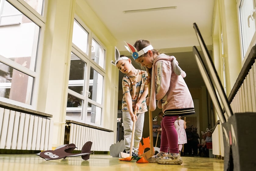 Spotkanie z Zajączkiem w Przedszkolu nr 149 „Tęczowa Polanka”