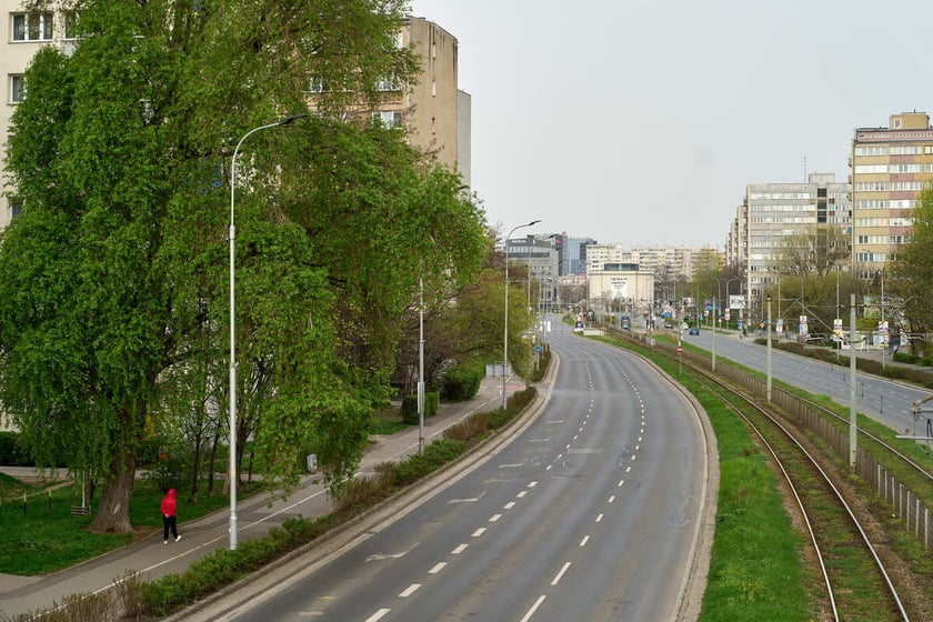 Puste miasto. Wrocław bez ludzi i bez samochodów. 31.03.2024