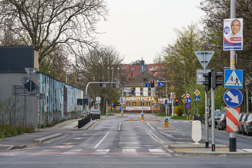 Puste miasto. Wrocław bez ludzi i bez samochodów. 31.03.2024