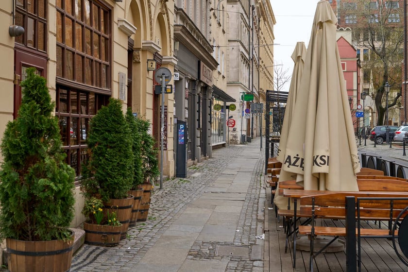 Puste miasto. Wrocław bez ludzi i bez samochodów. 31.03.2024