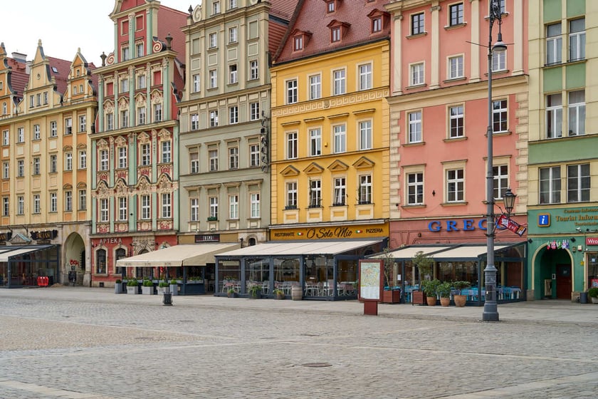 Puste miasto. Wrocław bez ludzi i bez samochodów. 31.03.2024