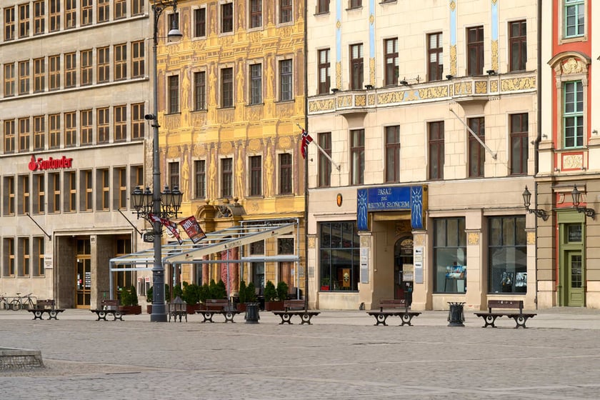 Puste miasto. Wrocław bez ludzi i bez samochodów. 31.03.2024