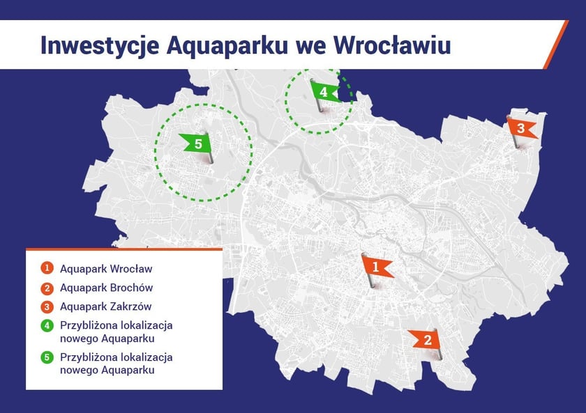 Powiększ obraz: Istniejące i planowane baseny Aquaparku Wrocław
