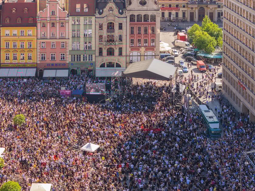 Gitarowy Rekord Świata 2024 we Wrocławiu - zdjęcia z drona