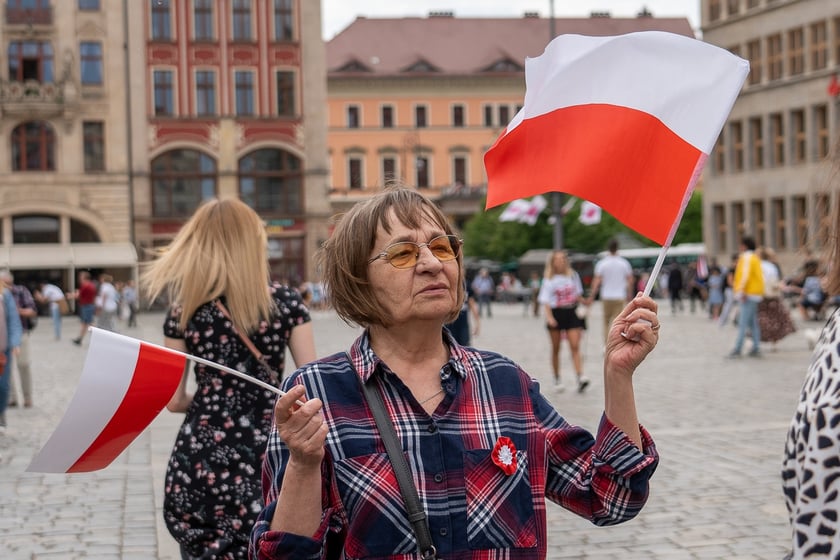 Dzień Flagi - świętowanie na wrocławskim Rynku