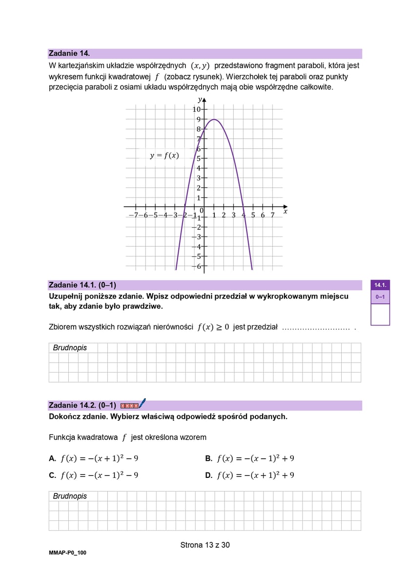 Formuła 2023, matura z matematyki