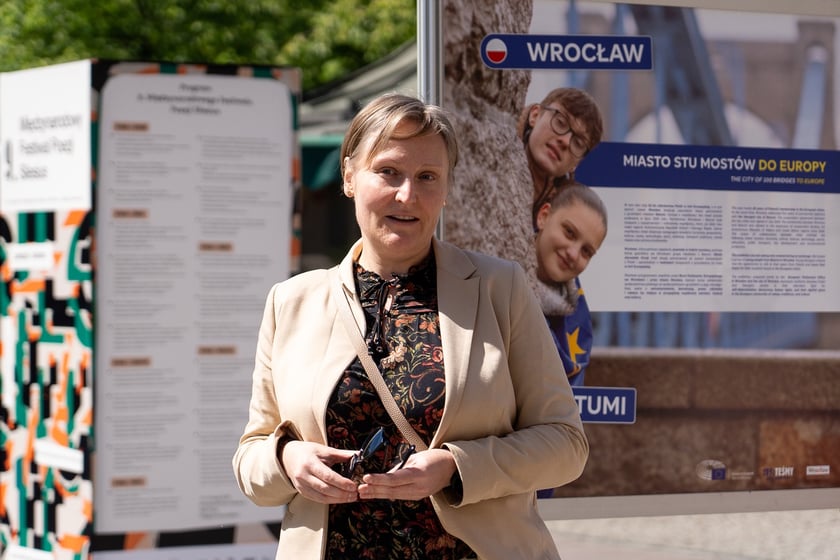 Wystawa "Miasto Stu Mostów do Europy"na placu Solnym