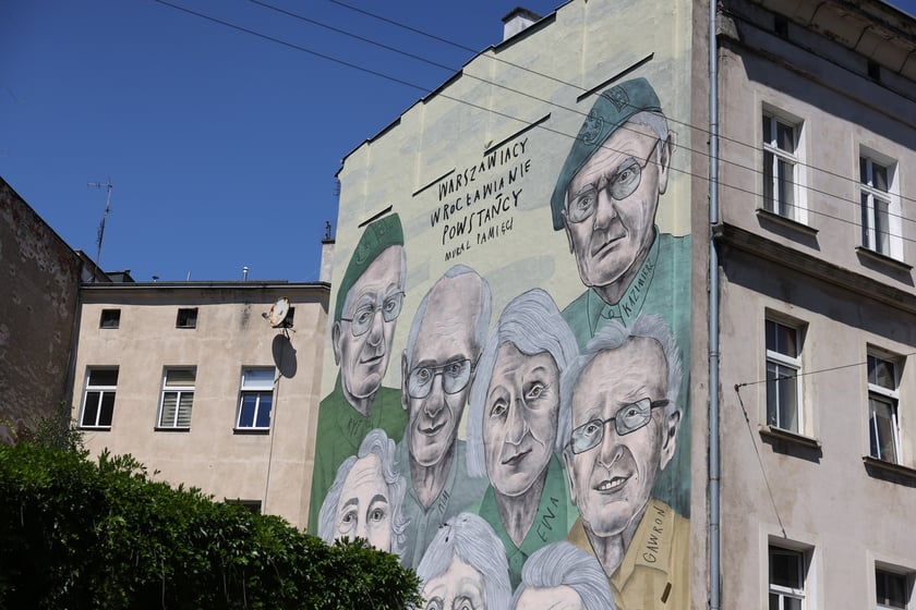 Uroczyste odsłonięcie muralu pamięci WARSZAWIACY - POWSTAŃCY - WROCŁAWIANIE z okazji 80. rocznicy Powstania Warszawskiego.