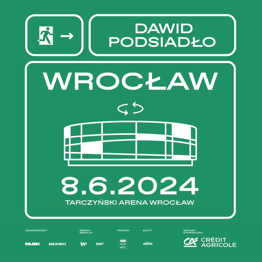 Dawid Podsiadło na Tarczyński Arenie Wrocław - informator koncertowy. Wejścia, parkingi, komunikacja