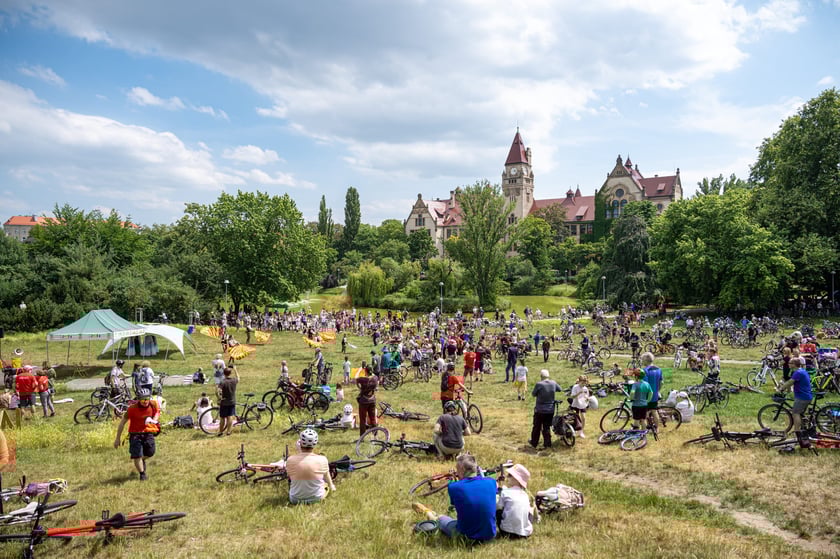 Wrocławskie Święto Rowerzysty w parku Tołpy