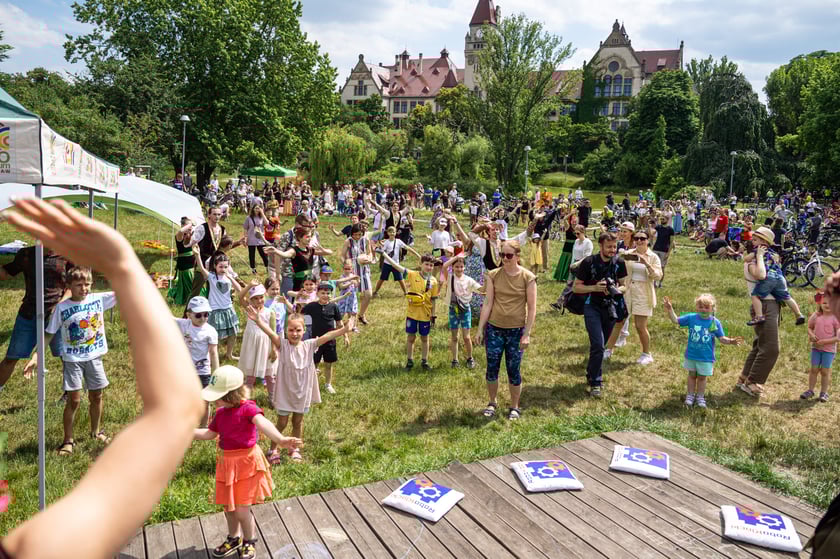 Wrocławskie Święto Rowerzysty w parku Tołpy