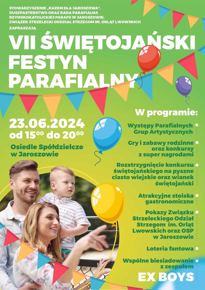 Program pikniku parafialnego w Jaroszowie