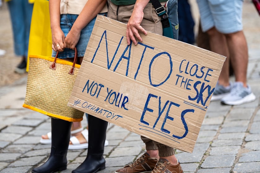 Marsz przeciw zbrodniom rosyjskim dokonywanym w Ukrainie. Wrocław, 13.07.2024