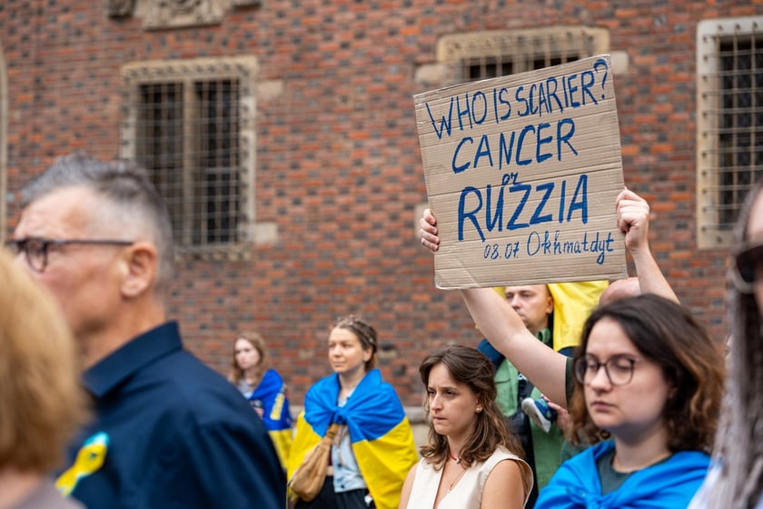 Marsz przeciw zbrodniom rosyjskim dokonywanym w Ukrainie. Wrocław, 13.07.2024