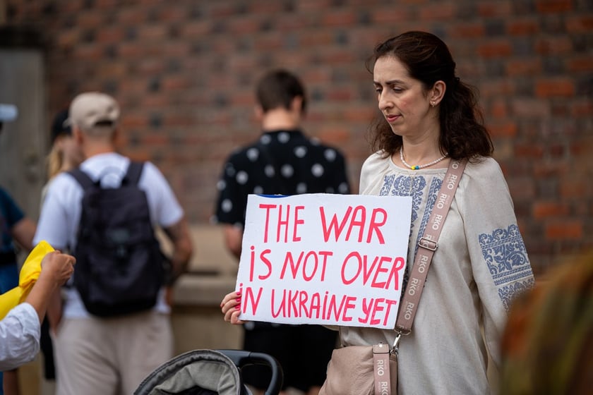 Marsz przeciw zbrodniom rosyjskim dokonywanym w Ukrainie. Wrocław, 13.07.2024