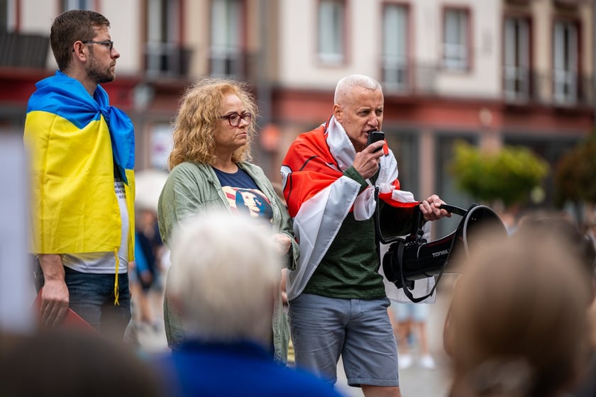 Marsz przeciw zbrodniom rosyjskim dokonywanym w Ukrainie. Wrocław, 13.07.2024