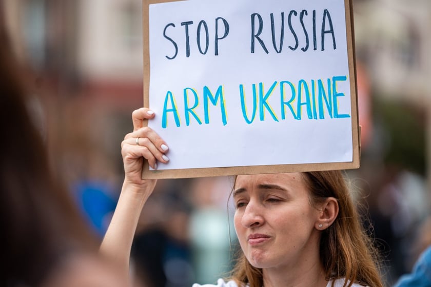 Marsz przeciw zbrodniom rosyjskim dokonywanym w Ukrainie. Wrocław, 13.07.2024