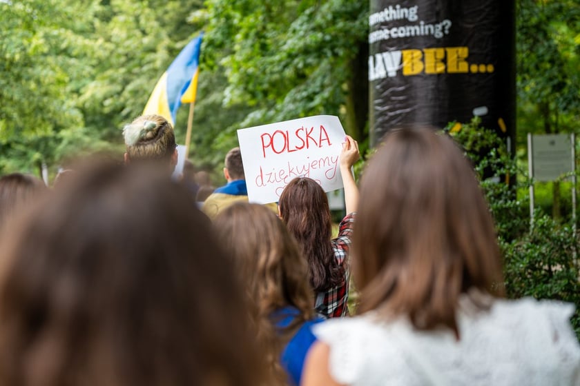 Marsz przeciw zbrodniom rosyjskim dokonywanym w Ukrainie. Wrocław, 13.07.2024