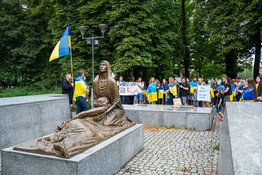 Marsz przeciw zbrodniom rosyjskim dokonywanym w Ukrainie. Wrocław, 13.07.2024