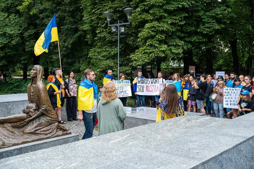 Marsz przeciw zbrodniom rosyjskim dokonywanym w Ukrainie. Wrocław, 13.07.2024