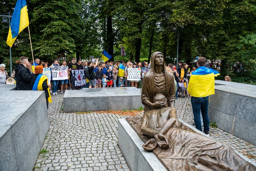 Marsz przeciw zbrodniom rosyjskim dokonywanym w Ukrainie. Wrocław, 13.07.2024