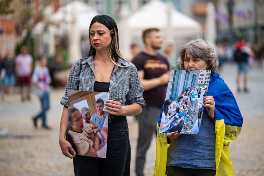 Marsz przeciw zbrodniom rosyjskim dokonywanym w Ukrainie. Wrocław, 13.07.2024