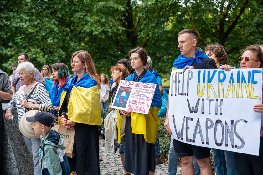 Marsz przeciw zbrodniom rosyjskim dokonywanym w Ukrainie. Wrocław, 13.07.2024