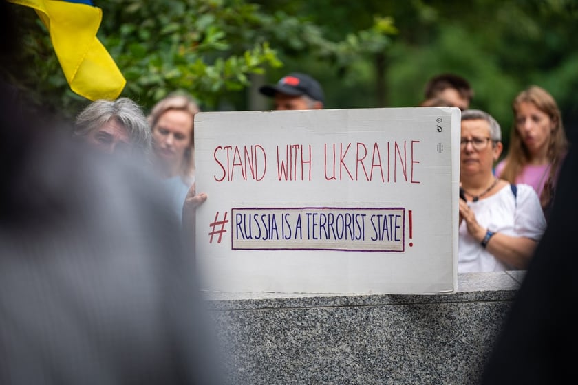 Marsz przeciw zbrodniom rosyjskim dokonywanym w Ukrainie. Wrocław, 13.07.2024